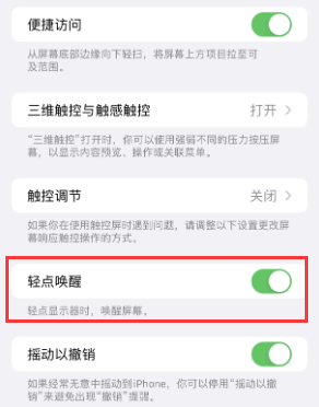 景宁苹果授权维修站分享iPhone轻点无法唤醒怎么办