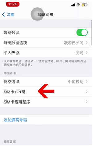 景宁苹果14维修网分享如何给iPhone14的SIM卡设置密码 