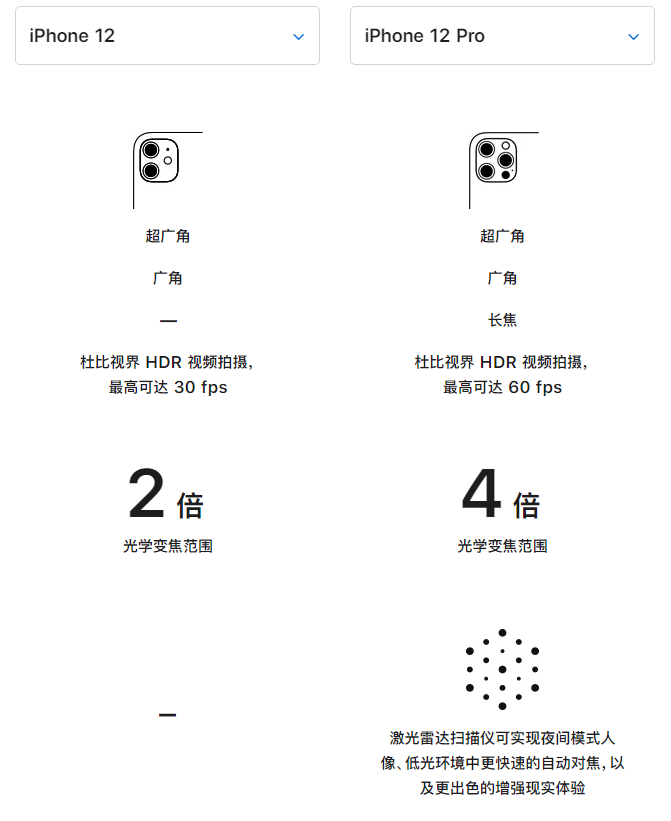 景宁苹果手机维修分享苹果 iPhone 12 与 iPhone 12 Pro 选哪款 
